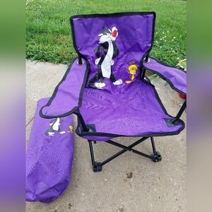 VINTAGE Looney Tunes Folding Chair (Kids) 2000 Y2k Cartoon